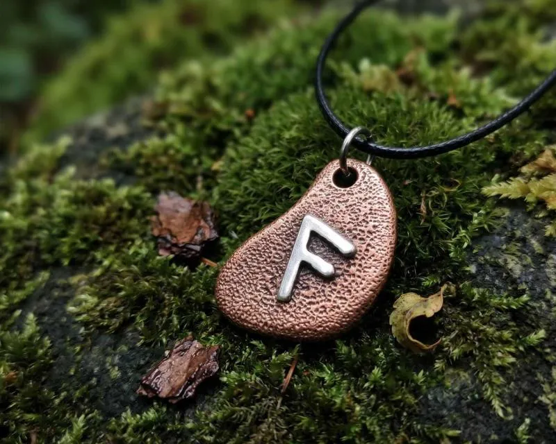 Rune Ansuz in Bronze und Silber